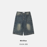 Haas Double Knee Bermuda Denim