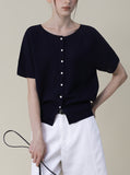 [Premium] Whole Garment Cassia Linen Short Sleeve Cardigan