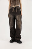 Dia rivet denim pants
