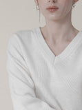 [Premium] Classic Whole Garment V-neck Knit