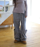 Corduroy loop banding pants