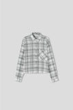 [Linen] Fortune Crop Check Shirt