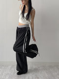 [2way!] Color matching track wide pants