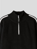 AOS Side Line High Neck Knit Half Zip-Up