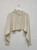 Ronta Unbalance Wool Crop Knit