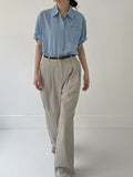 Liona Cotton Long Wide Pants