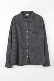 Rough sheer checked shirt