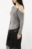 Ien Unbalanced Shoulder Knit