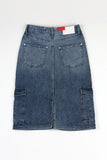Work Cargo Denim Skirt