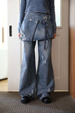 Rami Layered Skirt Denim