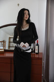 Dublin shirring long skirt