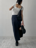 Nylon H-line Long Skirt