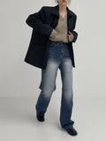 Lambswool V-Neck Cropped Cardigan