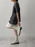 One Button See-through Layered Bustier