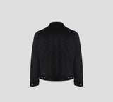 Western crop suede jacket
