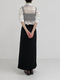 Vent High Waist Long Skirt