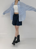 Basic Cotton Short Wide Pants