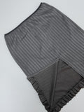 Frill Stripe Midi Skirt