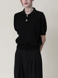 Woody Collar Linen Knit
