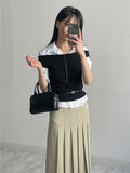 Grip Ribbed Off-Shoulder T-Shirt