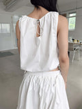 STRING SLEEVELESS BLOUSE