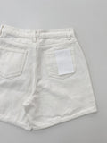 Herringbone Cotton Wide Shorts