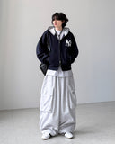 Applique Crop Hood Zip-Up