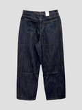 Unisex basic indigo wide slip denim