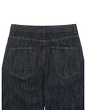 Nordic Slub Wide Flare Denim Pants