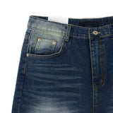 Tin Point Damage Bermuda Denim