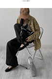 [unisex] Fuzzy Check Overfit Shirt