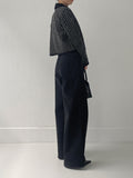 Fence color matching tweed crop cardigan