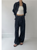 [Setup Available/Unisex] Colin Two Tuck Wide Denim Pants