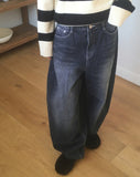 Essen Slab Washing Curve Mega Balloon Denim Pants