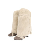 Asym Shearling Wedge Boot