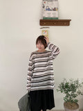 Ronmade Linen Stripe Long Sleeve Tee