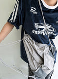 Silver Glossy String Backpack