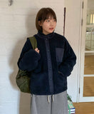 Fuchika Wool Reversible Fleece Jumper