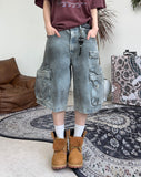 Melanon Dirty Cargo Bermuda Pants