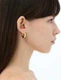 Champagne Moon Silver Gout Glint Earrings M
