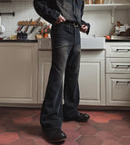 Fracture Bootcut Brushed Denim Pants