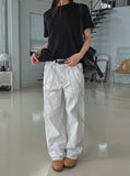 QWERTY Twisted Wide Cotton Pants