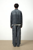 SNAP BIKER DENIM JACKET