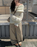 Oru Peach Cotton Banding Wide Pants
