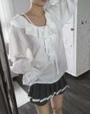 Ponto Dot Frill Blouse