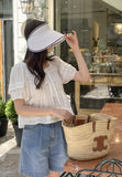 Hello Rattan Banding Sun Cap