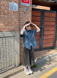 Indas Vintage Denim Short Sleeve Shirt