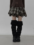 Stove Tartan Check Skirt Pants
