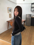 Celti Color Matching Layered All-in-one Long Sleeve T-Shirt