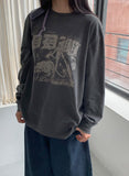 Podane Pigment Printing Over Long Sleeve Tee